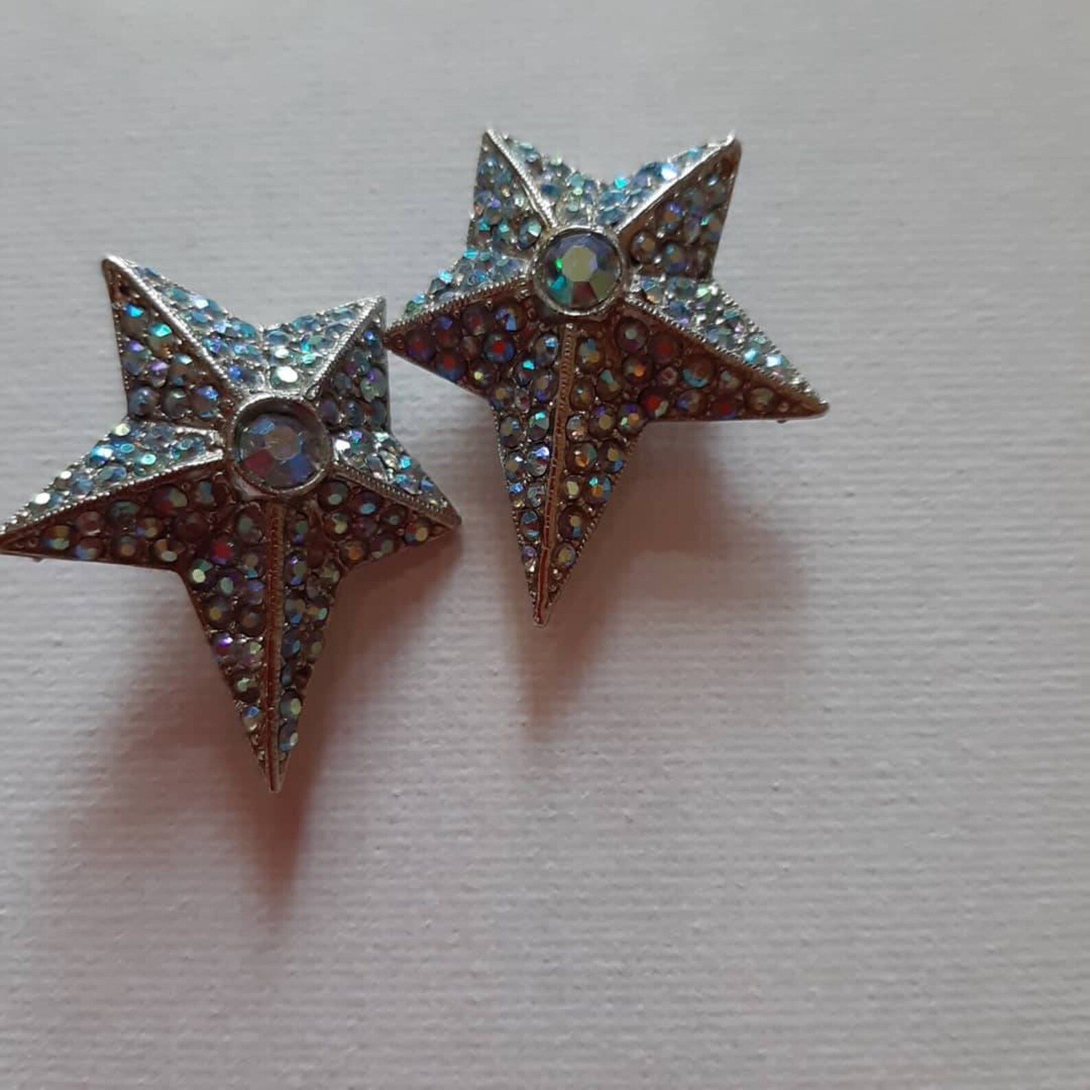 vintage star clip on earrings clip on earrings Etsy