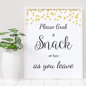 Favors Sign Printable, Grab a Snack Signage, Favors Please Take One Sign, Bridal Shower, Wedding Reception Sign, DIY Party Favors, A001