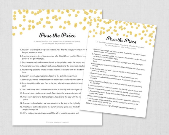 pass the gift baby shower game