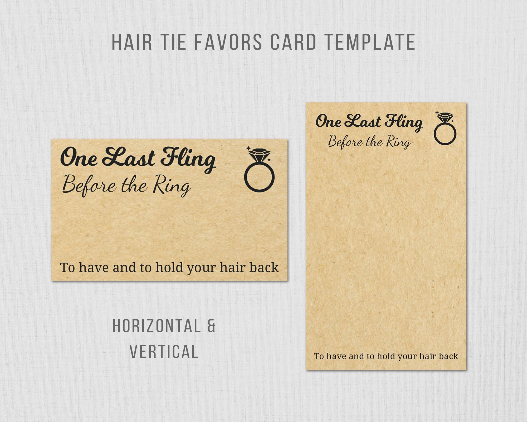 hair tie favors card template to have and to hold your hair etsy