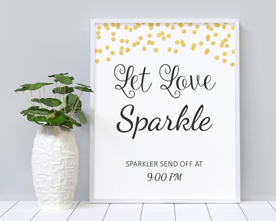 Green Burlap & Lace Let Love Sparkle Sparkler Send Off