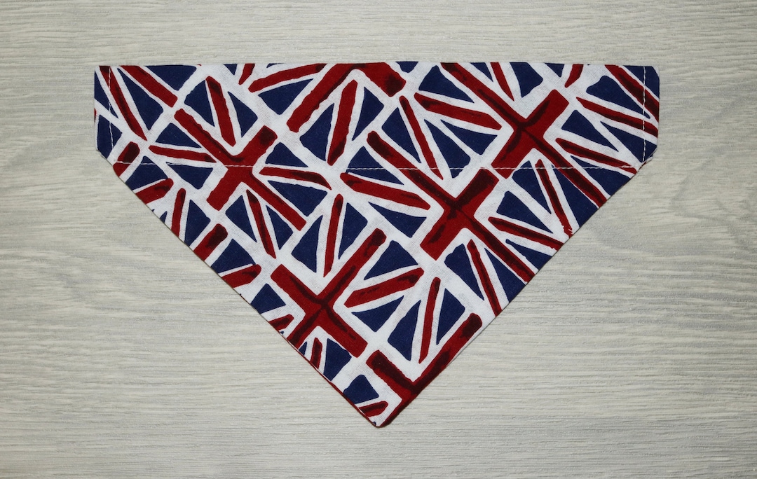 British Dog Bandana, Over the Collar, Jubilee Dog Bandana, Dog Scarf