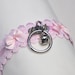 Pink Faux Leather and Lace O-Ring Choker (Day Collar, Pastel Goth, Kitten Play, DDLG, ABDL, BDSM)