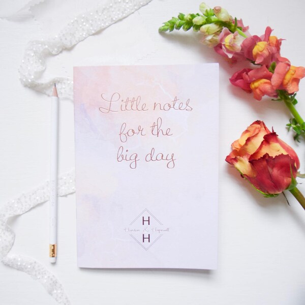 Wedding Planner Book Wedding Notebook Engagement Notebook Engagement Gift Bridal Planner Bridal Little Notes for the Big Day Organiser