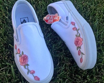 pink embroidered vans