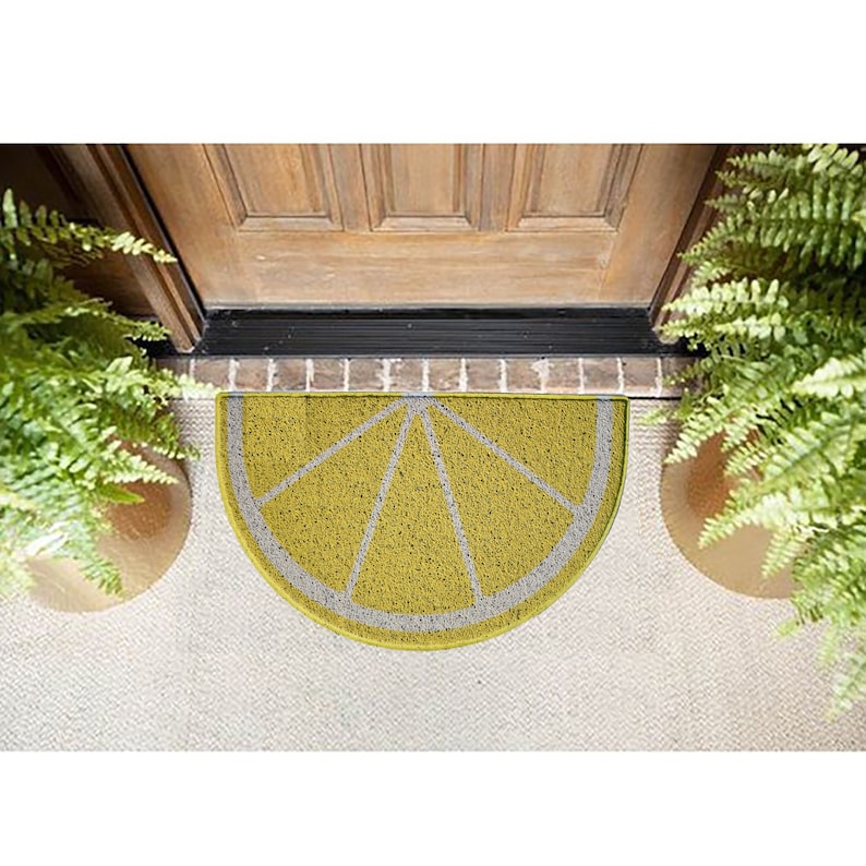 Colourful Quirky Lemon Door Mat 70x44cm Entrance Floor Mat Home Decor