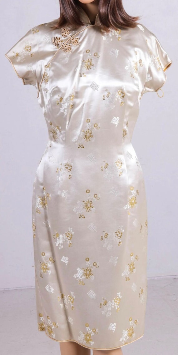 Madame Koo silk qipao cheongsam wiggle dress - image 1
