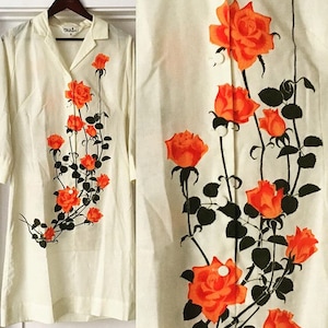 Alfred Shaheen roses dress 10
