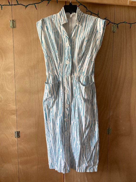 1950s Alfred Shaheen wiggle dress M - image 1