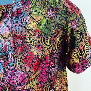 Psychedelic 1960s Alfred Shaheen silk topper jacket
