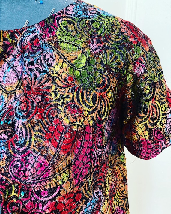 Psychedelic 1960s Alfred Shaheen silk topper jacke