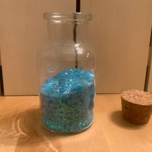 Glass Spice Bottle with Cork Lid: Apothecary Craft Jar (7 oz)