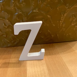 Letras de madera de 3 pulgadas en color blanco LETRA Z