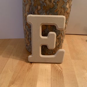 Letras de madeira, 6 polegadas LETRA E