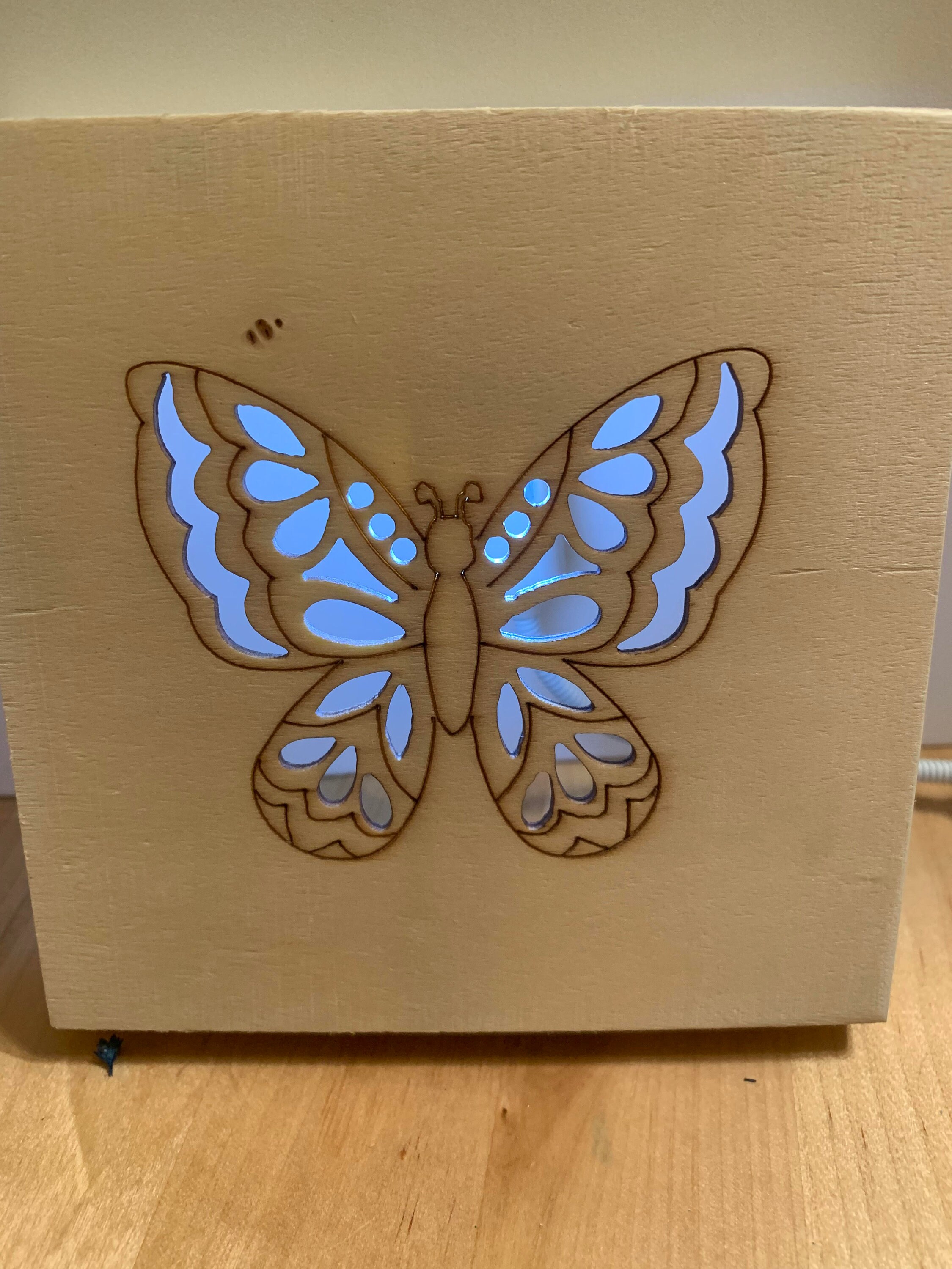 Wood Box, Butterfly Motif - Etsy