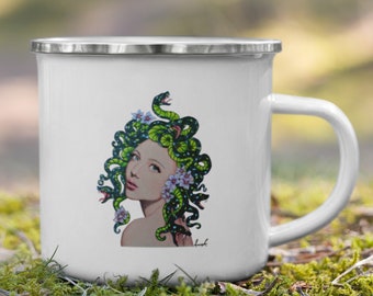 Medusa Enamel Mug