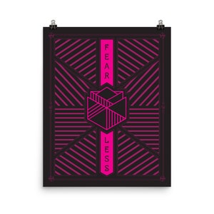 Fearless // Art Deco Rose // Poster