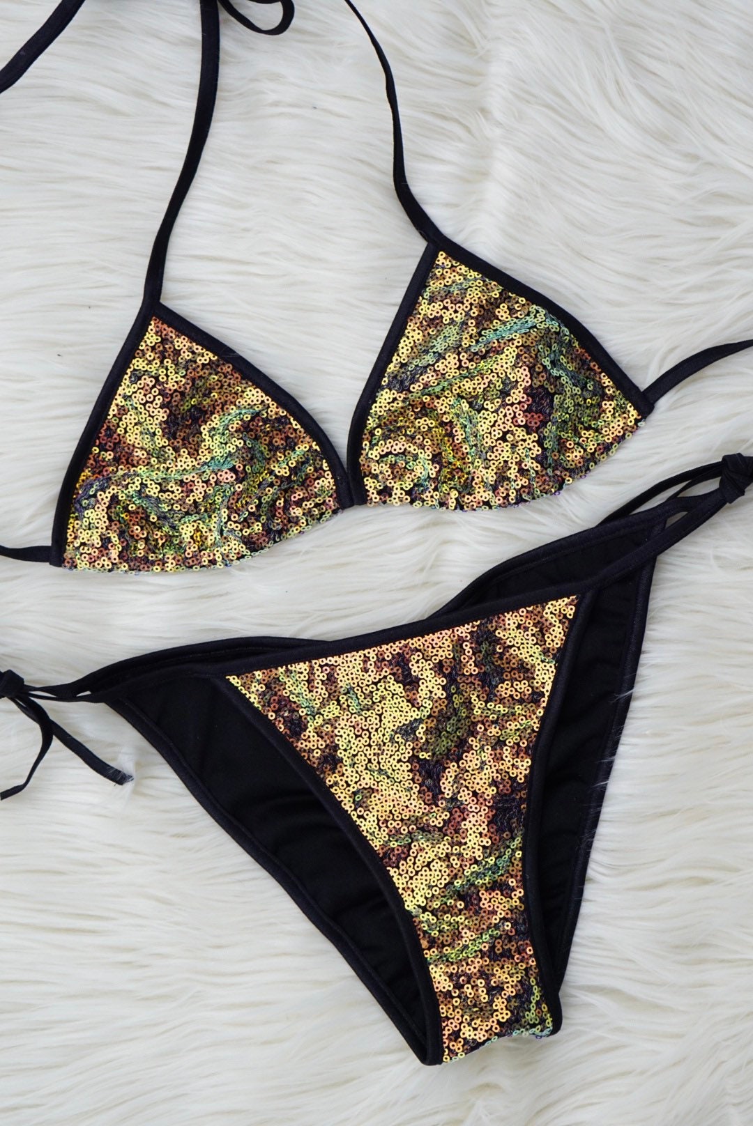 Reversible sequin swimsuit hotsell