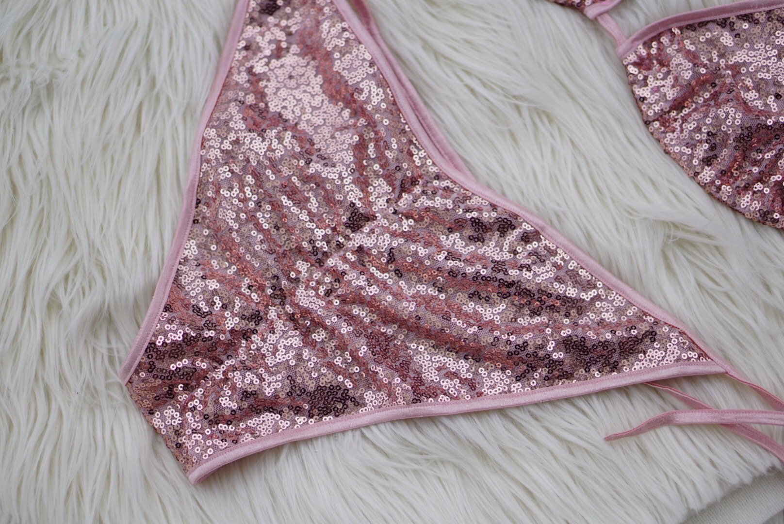 Sexy Sequin Rose Gold Bikini. Unique Made to Order Bling - Etsy