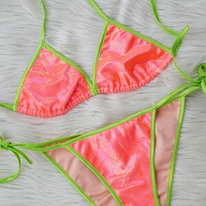 Sexy, glam, pool party, colorful bikini. Made to order, custom made swimsuit