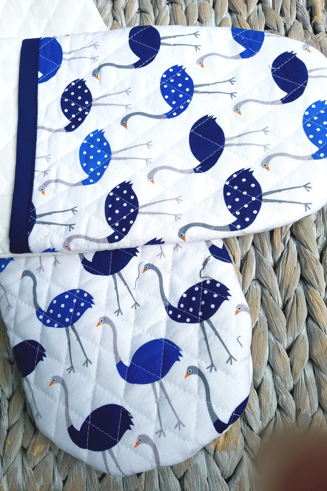 Two handed hot pads Double oven mitts Casserole hot dish | Etsy