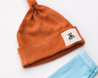 orange newborn hat