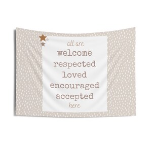 ALL ARE WELCOME Indoor Wall Tapestry