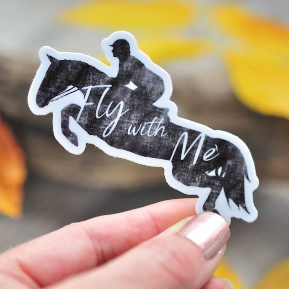 Jumping Horse Sticker: Equestrian Gift, Waterproof Vinyl Decal