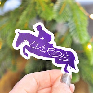 Springendes Pferd Aufkleber | Pferd Aufkleber | Reiter Vinyl Aufkleber | Pferde Geschenke | Reiter Geschenke | Pferdeliebhaber |Hunter Jumper Aufkleber