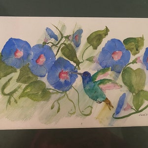 Ruby Throat-Watercolor Painting