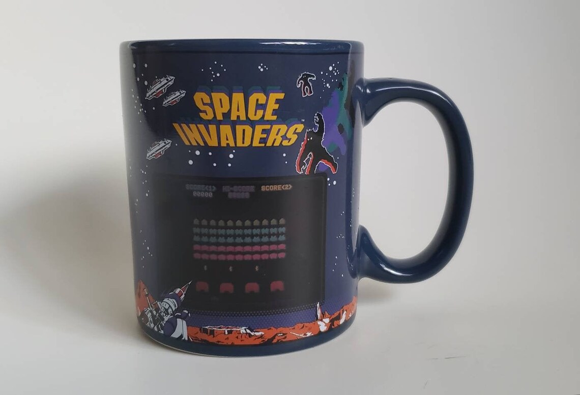 Space Invaders Coffee Mug Atari Retro Cup Nintendo Etsy