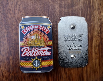 Baltimore Maryland State Enamel Pin - Space Cadet Collection x Suburban Avenger Original Artist Collaboration