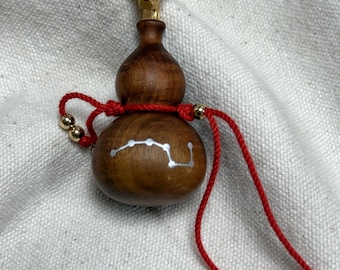 Vom Blitz getroffener Jujube Holz Kürbis Anhänger / taoistisches Amulett Schlüsselanhänger Powerful Energien