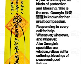 Handgemachter Kuan Yin Guan Yin Talisman: Segen für Schutz Harmonie Amulett