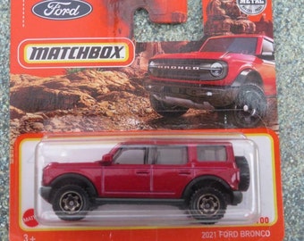 Matchbox Ford Bronco Red Short Card Metal Perfect Birthday  Gift Rare Miniature Collectable Model Toy Car