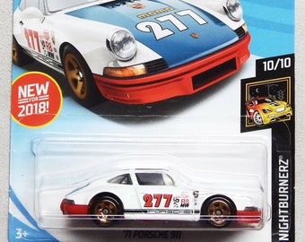 Hot Wheels 1971 Porsche 911 White HW NightBurnerz  Perfect Birthday Gift Rare Miniature Collectable Model Toy Car