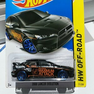 Hot Wheels Mitsubishi Lancer Evolution Black HW Off Road Perfect Birthday Gift Rare Miniature Collectable Model Toy Car image 3