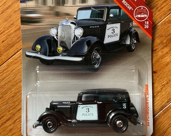 Matchbox 1933 Plymouth PC Sedan Police Car Black Mbx Rescue Long Card Rare Miniature Collectable Model Toy Car Etsy Canada