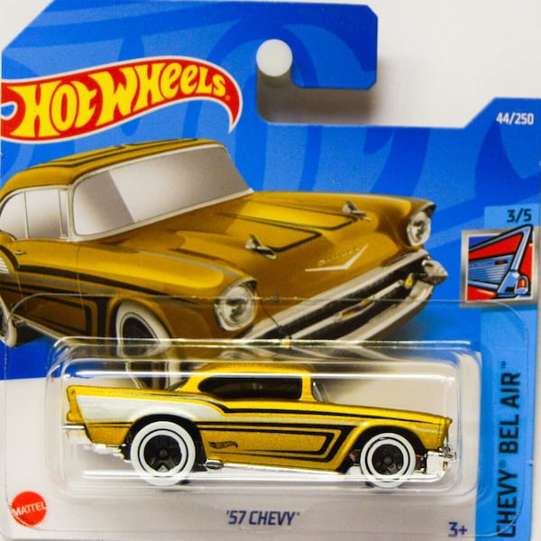 Hot Wheels 1957 Chevy Gold Hw Chevy Bel Air Pefect Birthday  Gift Miniature Collectable Model Toy Car