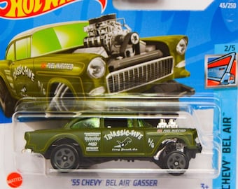 Hot Wheels '55 Chevy Bel Air Gasser Green HW Chevy Bel Air Perfect Birthday  Gift Miniature Collectable Model Toy Car