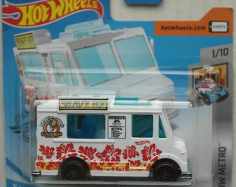 Hot Wheels QUICK BITE Shave Ice Food Truck White HW Metro   Perfect Birthday  Gift Role Playing Miniature Toy Car