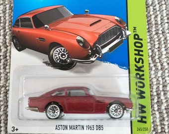 Hot Wheels Aston Martin 1963 DB5 Red HW Workshop Perfect Birthday  Gift Rare Miniature Collectable Model Toy Car