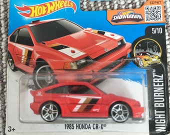 Hot Wheels 1985 Honda CR-X Red HW NightBurnerz  Perfect Birthday  Gift Miniature Collectable Model Toy Car