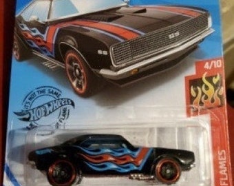 Hot Wheels '67 Camaro HW Flames Black Perfect Birthday  Gift Rare Miniature Collectable Model Toy Car