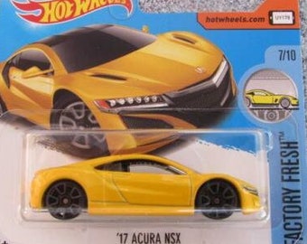 Hot Wheels  Acura NSX Yellow HW Factory Fresh Perfect Birthday  Gift Role Playing Miniature Toy Car