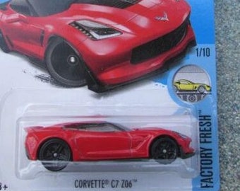 Hot Wheels Corvette C7 Z06 Convertible Red Factory Fresh  Perfect Birthday Gift Rare Miniature Collectable Model Toy Car