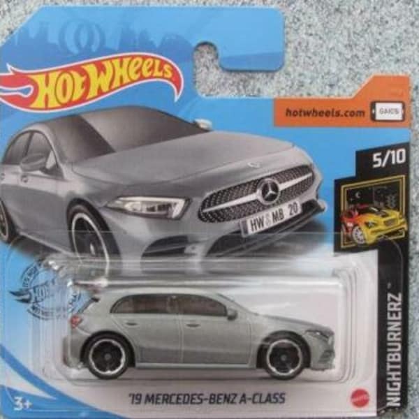 Hot Wheels  Mercedes Benz A Class Grey NightBurnerz Perfect Birthday Gift Miniature Collectable Model Toy Car