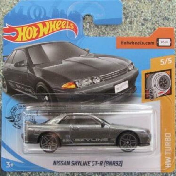 Hot Wheels Nissan Skyline GT-R (BNR 32) Grey HW Turbo Perfect Birthday Gift Miniature Collectable Toy Car