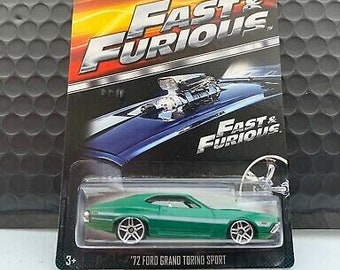 Hot Wheels '72 Ford Grand Torino Sport Green Fast & Furious Perfect Birthday Gift Miniature Collectable Model Toy Car