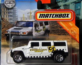 Matchbox 2002 HUMMER H2 SUV Concept White MBX Construction Perfect Birthday  GiftMiniature Toy Car